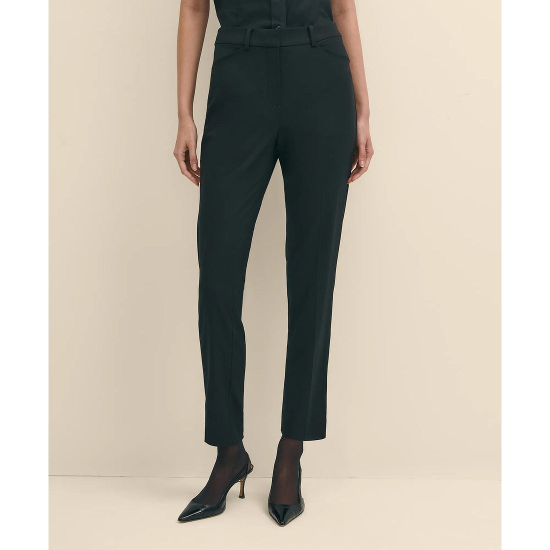 The Essentials Brooks Brothers Stretch Wool Slim Crop Pants