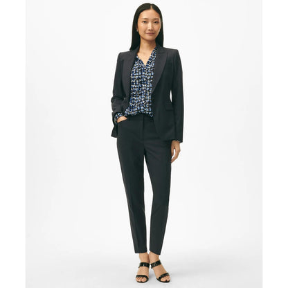 The Essentials Brooks Brothers Stretch Wool Slim Crop Pants