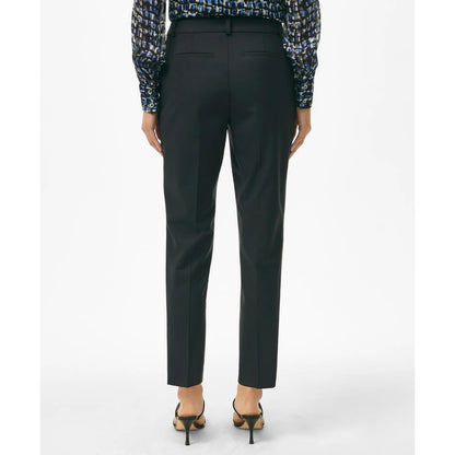The Essentials Brooks Brothers Stretch Wool Slim Crop Pants