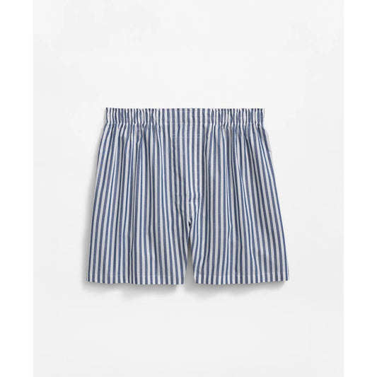 Cotton Broadcloth Butcher-Stripe Boxers