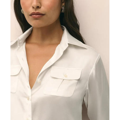 Relaxed Utility Blouse in Washable Silk