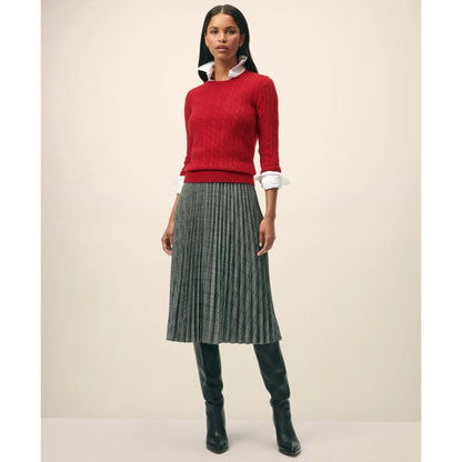 Cashmere Cable Crewneck Sweater
