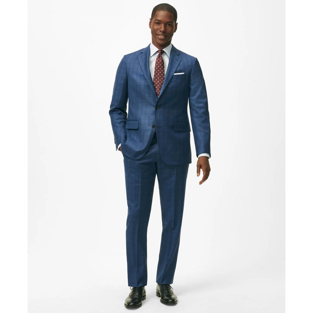 American-Made Classic Fit Multi-Checked 1818 Suit