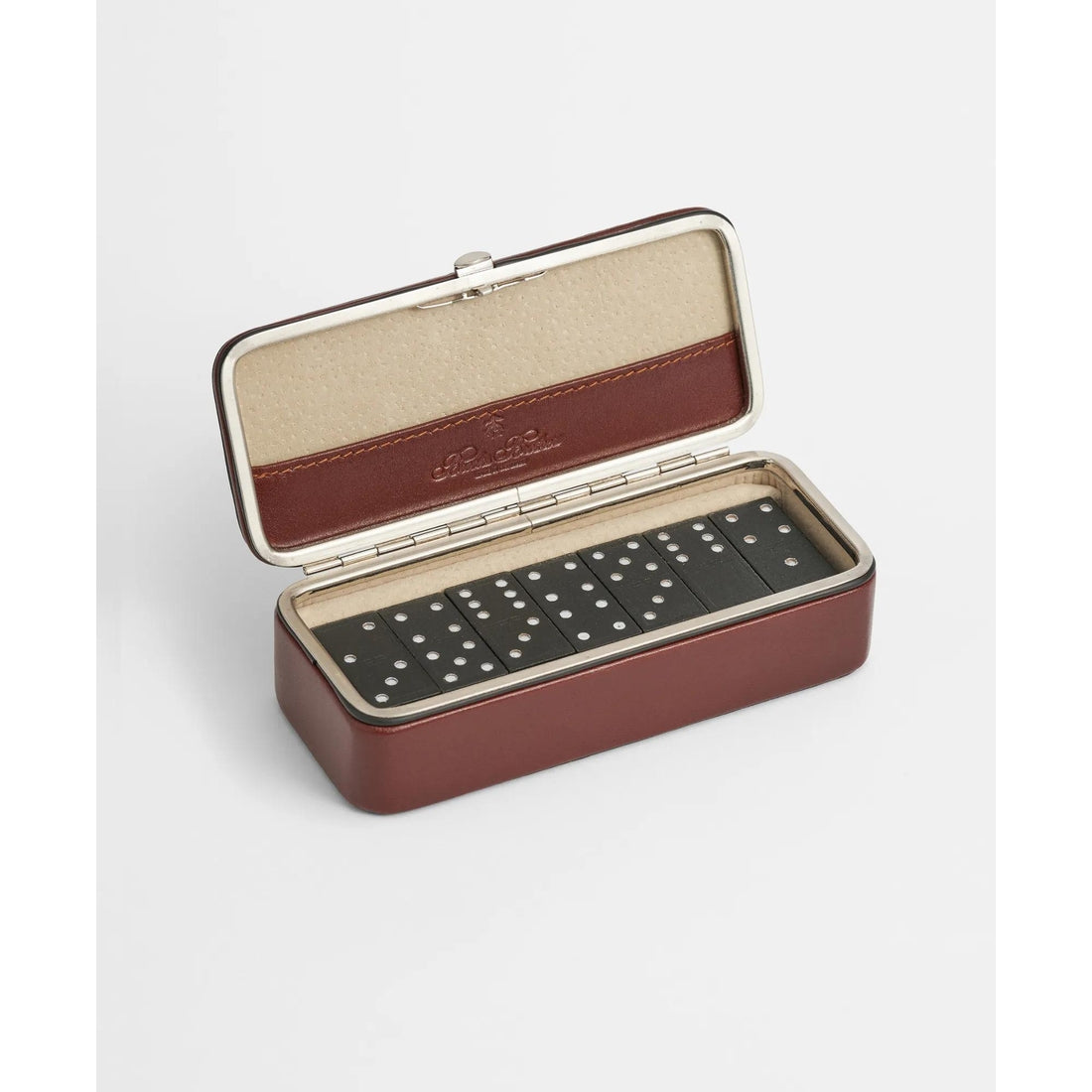 Travel Dominoes Game With Calfskin Case