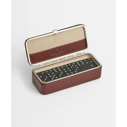 Travel Dominoes Game With Calfskin Case