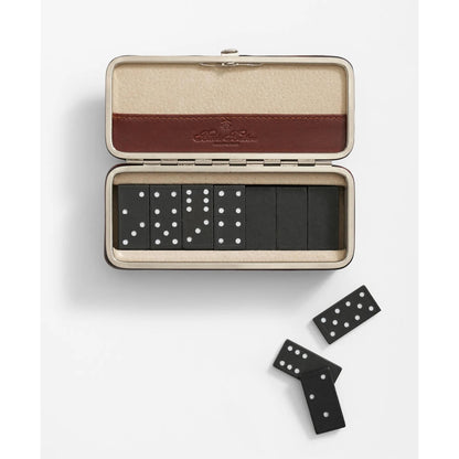 Travel Dominoes Game With Calfskin Case