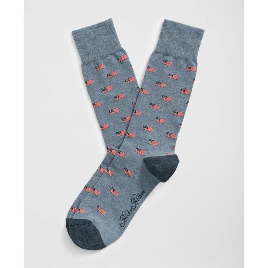 Cotton-Blend USA Flag Socks