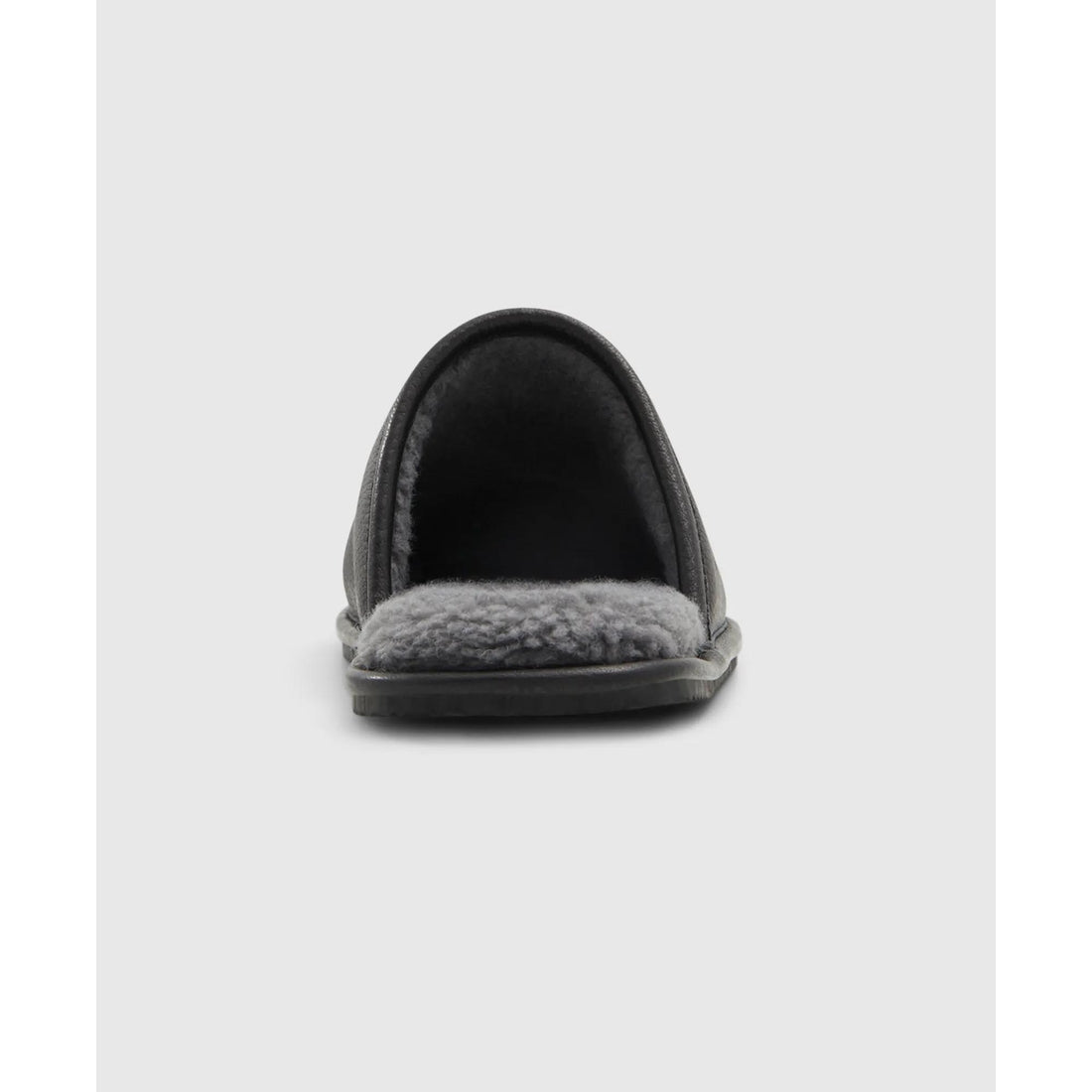 Shearling Lined Leather Slippers