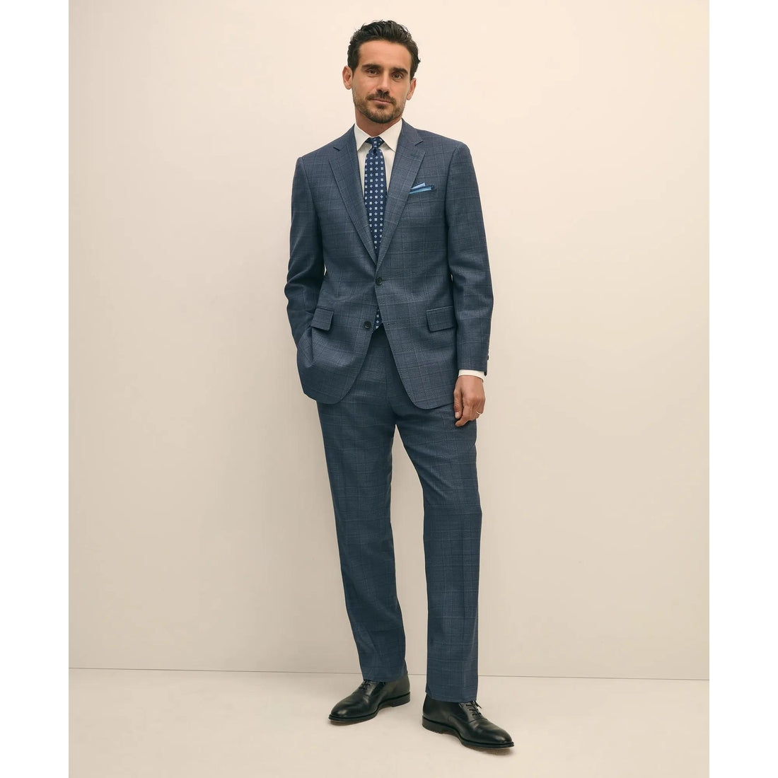Traditional Fit Wool Check 1818 Suit