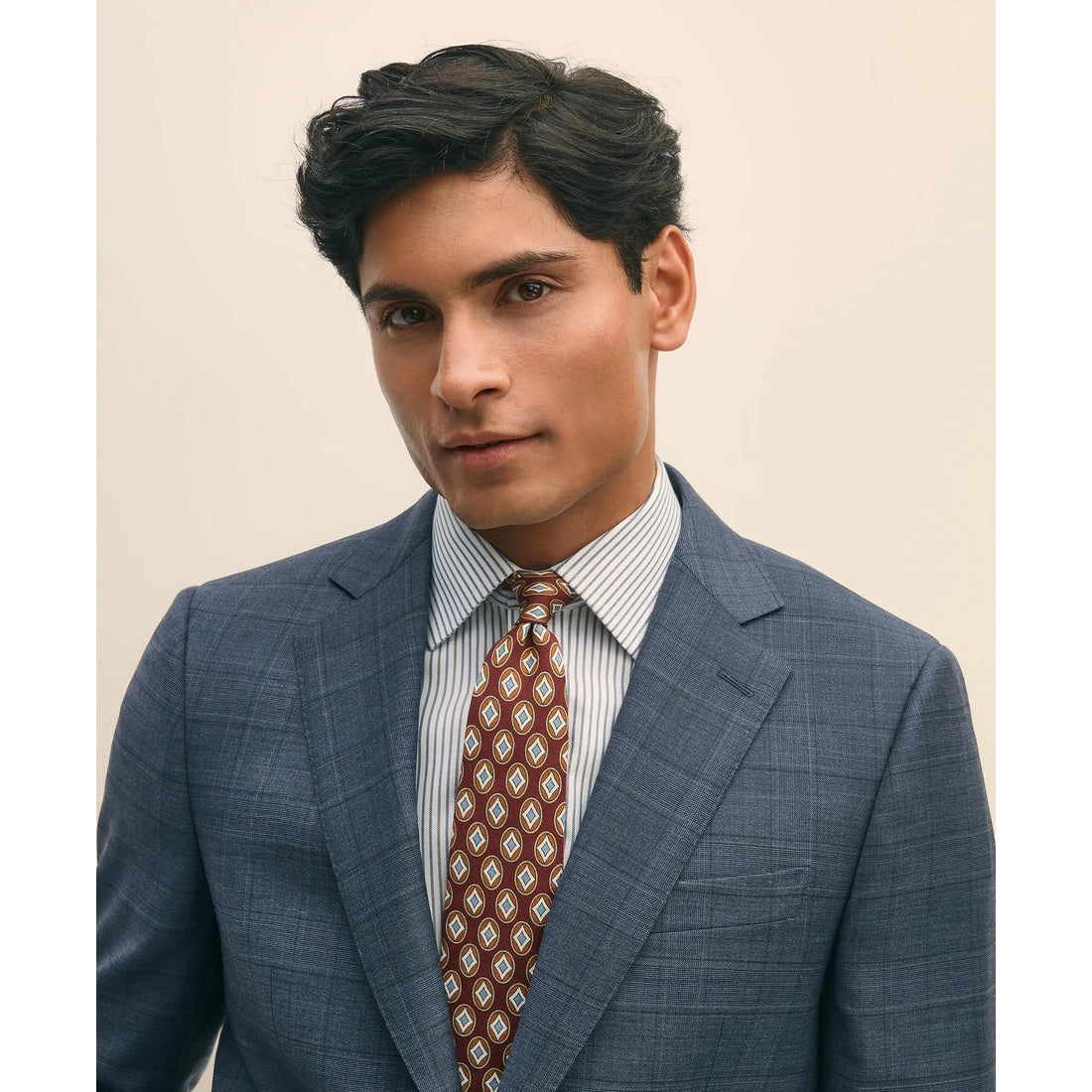 Slim Fit Wool Check 1818 Suit
