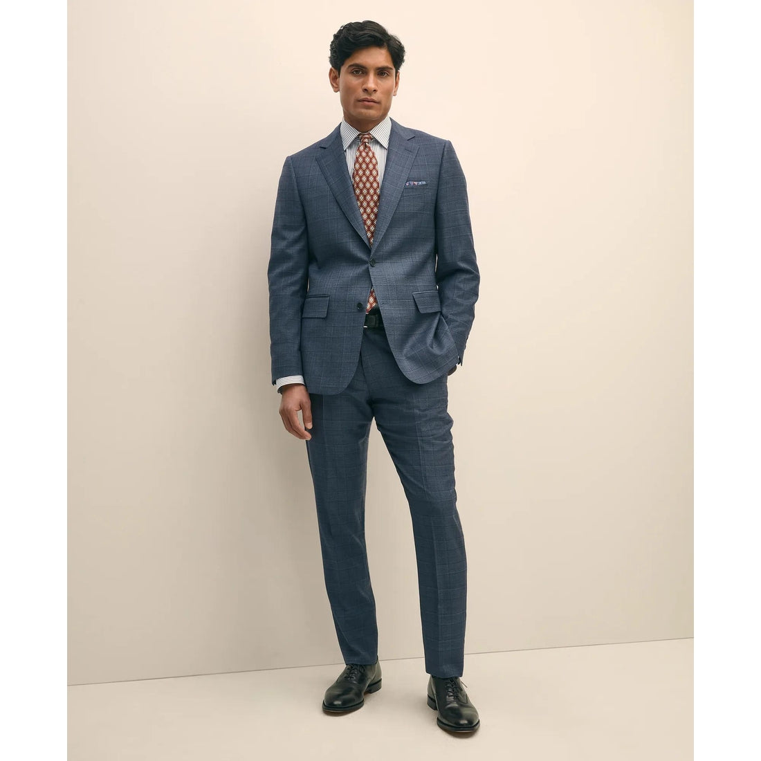 Slim Fit Wool Check 1818 Suit