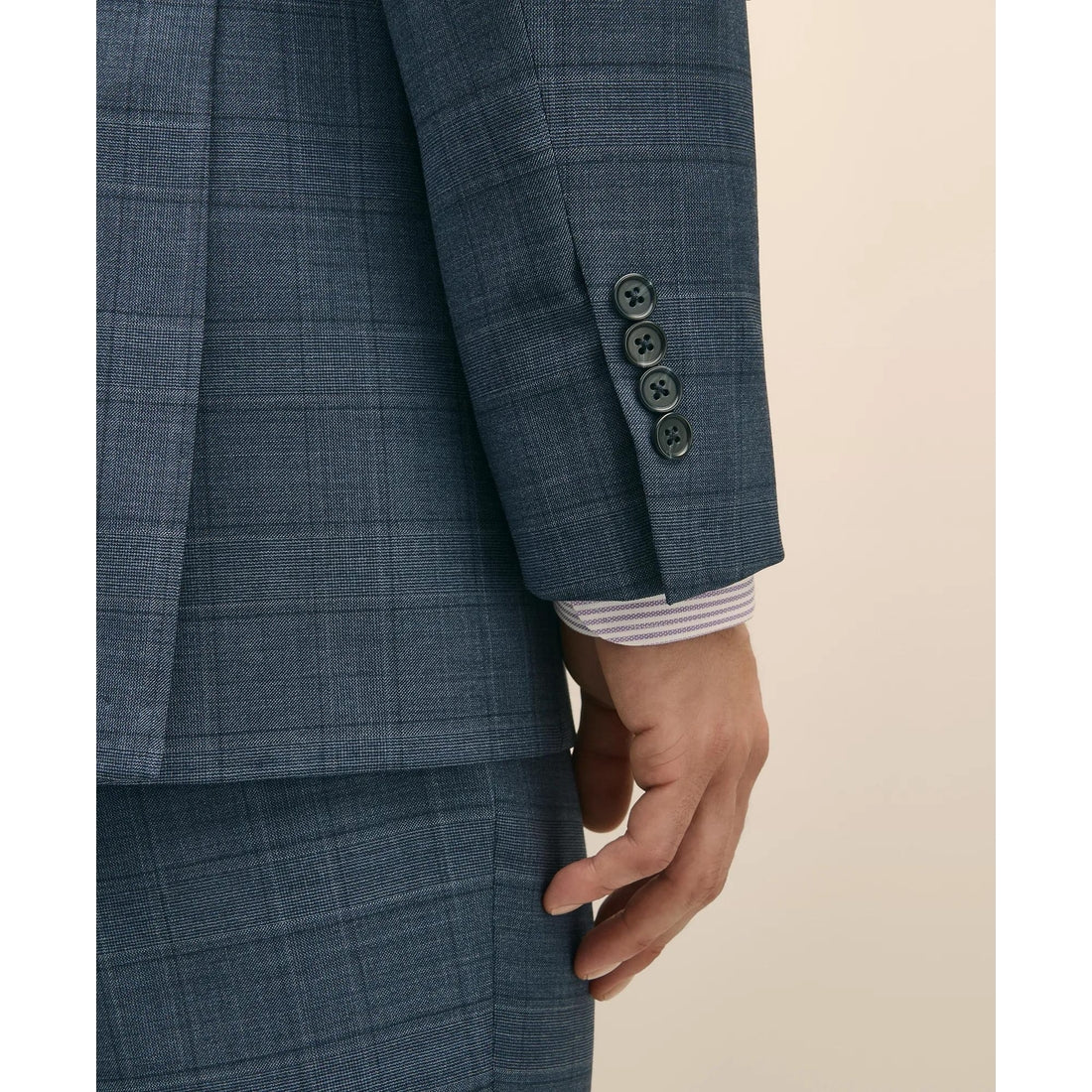 Classic Fit Wool Blue Check 1818 Suit