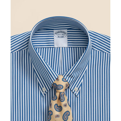 Pure Supima Cotton Regular-Finish Polo Button Down Collar, Candy Stripe Dress Shirt