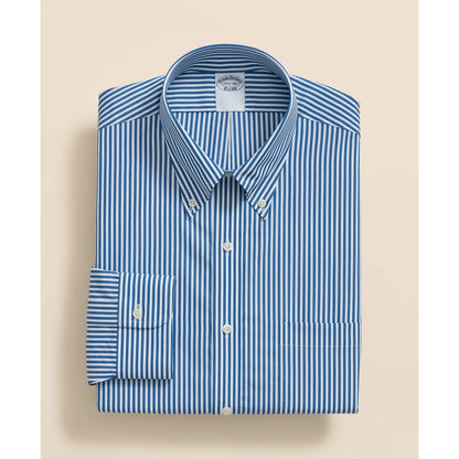 Pure Supima Cotton Regular-Finish Polo Button Down Collar, Candy Stripe Dress Shirt