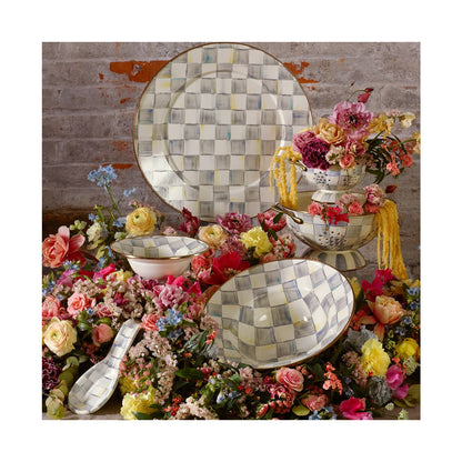 Mackenzie-Childs Sterling Check Large Colander