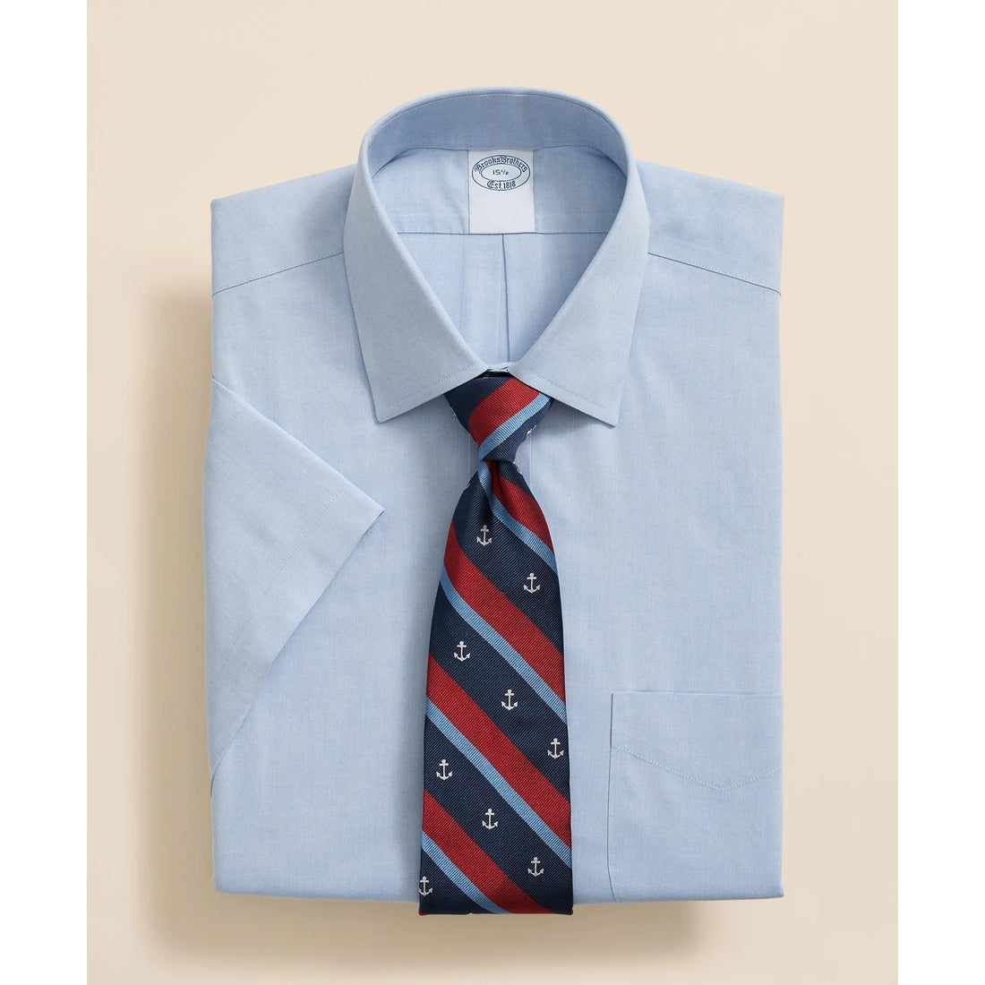Stretch Supima Cotton Non-Iron Ainsley Collar, Short-Sleeve Dress Shirt