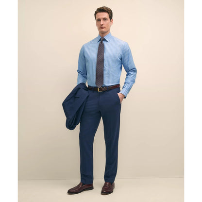Stretch Supima Cotton Non-Iron Royal Oxford Ainsley Collar, Striped Dress Shirt