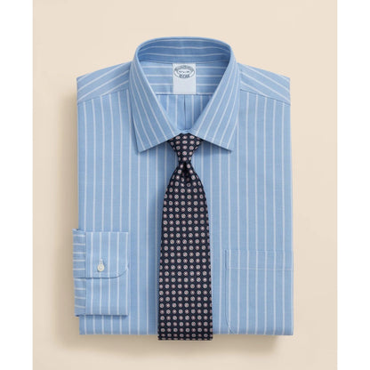 Stretch Supima Cotton Non-Iron Royal Oxford Ainsley Collar, Striped Dress Shirt