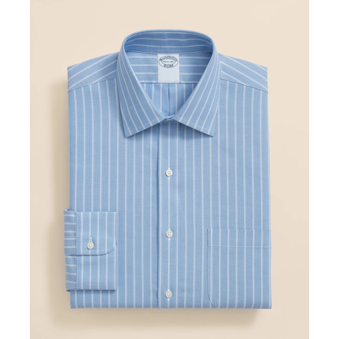 Stretch Supima Cotton Non-Iron Royal Oxford Ainsley Collar, Striped Dress Shirt