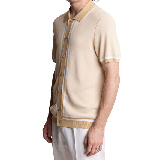 Paisley & Gray Men's Slim-Fit Sweater-Knit Button-Down Polo Shirt