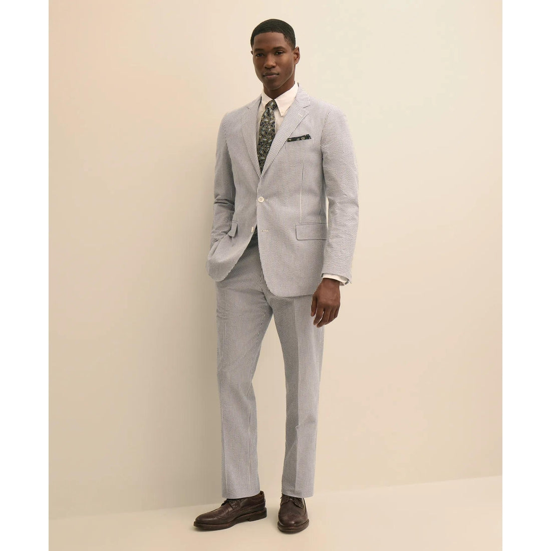 Classic Fit Cotton Seersucker 1818 Suit