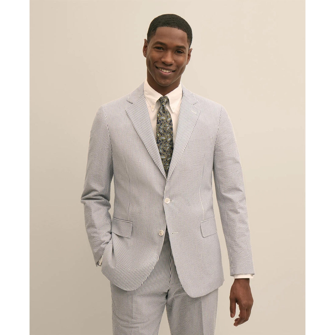 Classic Fit Cotton Seersucker 1818 Suit