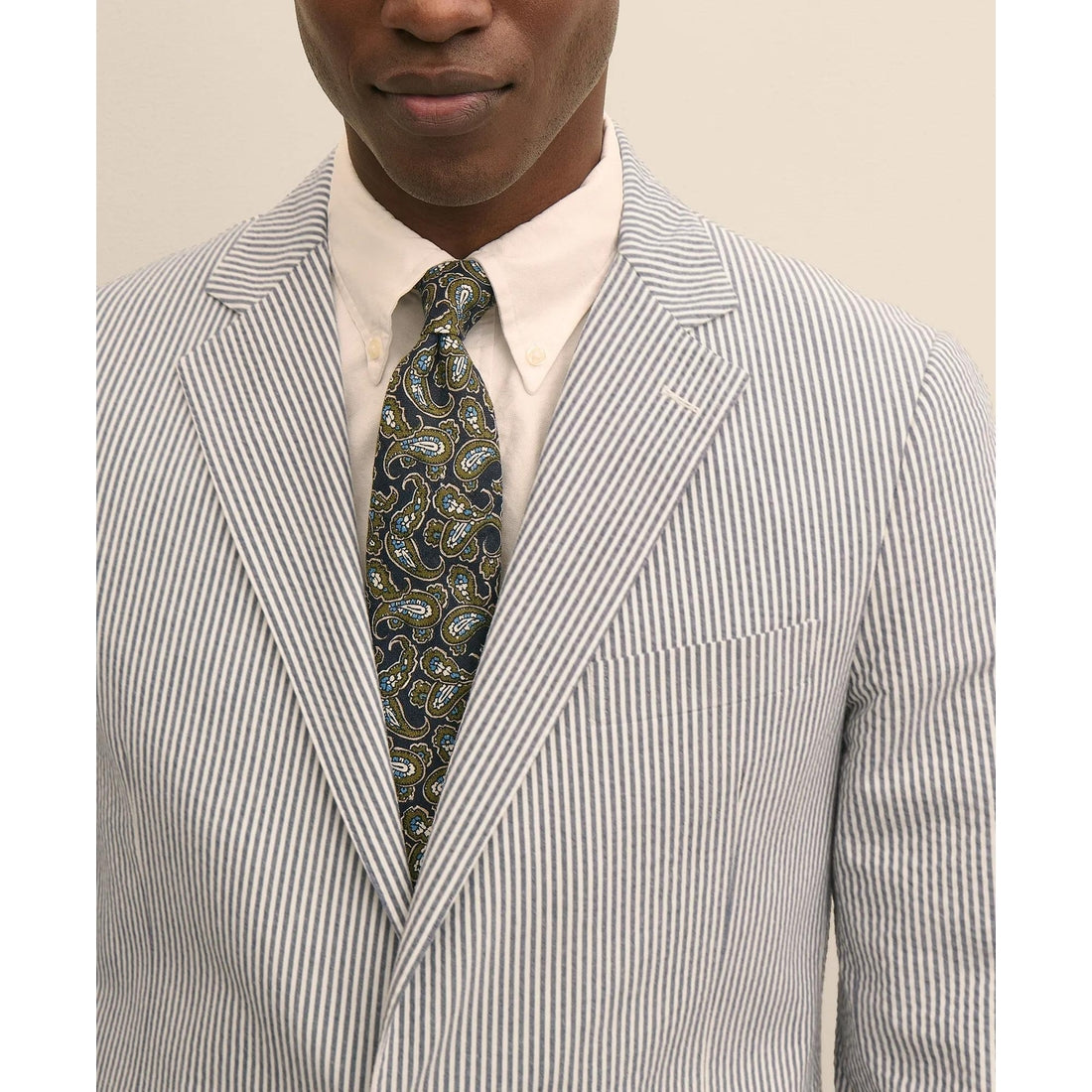 Classic Fit Cotton Seersucker 1818 Suit