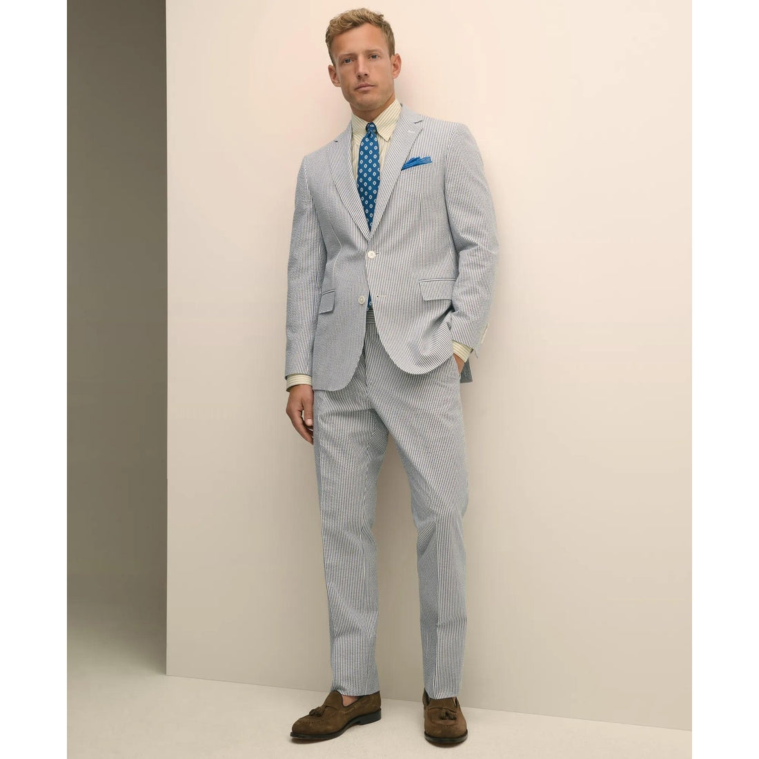 Classic Fit Cotton Seersucker 1818 Suit