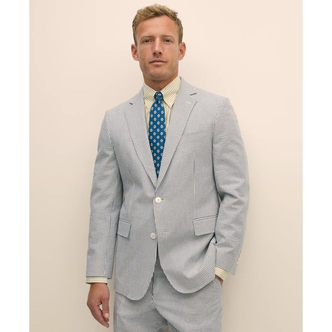 Classic Fit Cotton Seersucker 1818 Suit