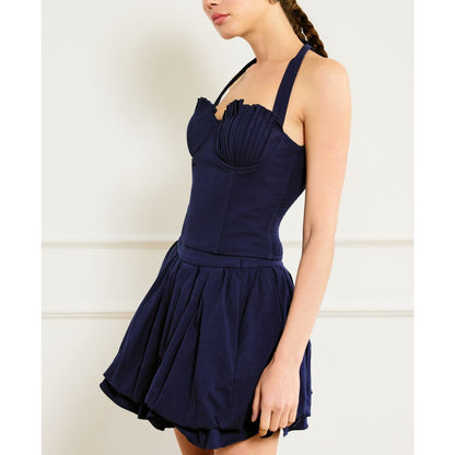 Line & Dot Women's Pearla Pleated-Bust Halter Top