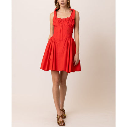 Line & Dot Women's Anessa Pleated-Waist Mini Dress