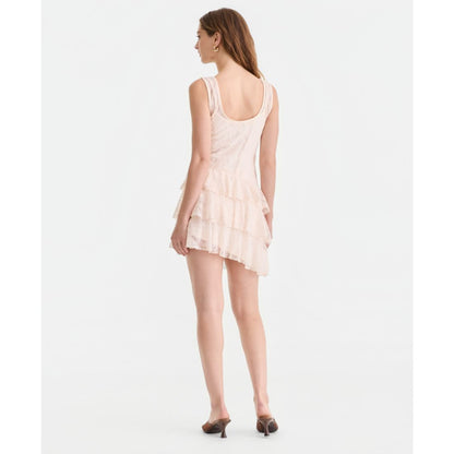 Bar Iii Women's Lace Sleeveless Tiered Mini Dress, Macy's Exclusive