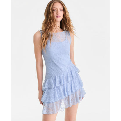Bar Iii Women's Lace Sleeveless Tiered Mini Dress, Macy's Exclusive