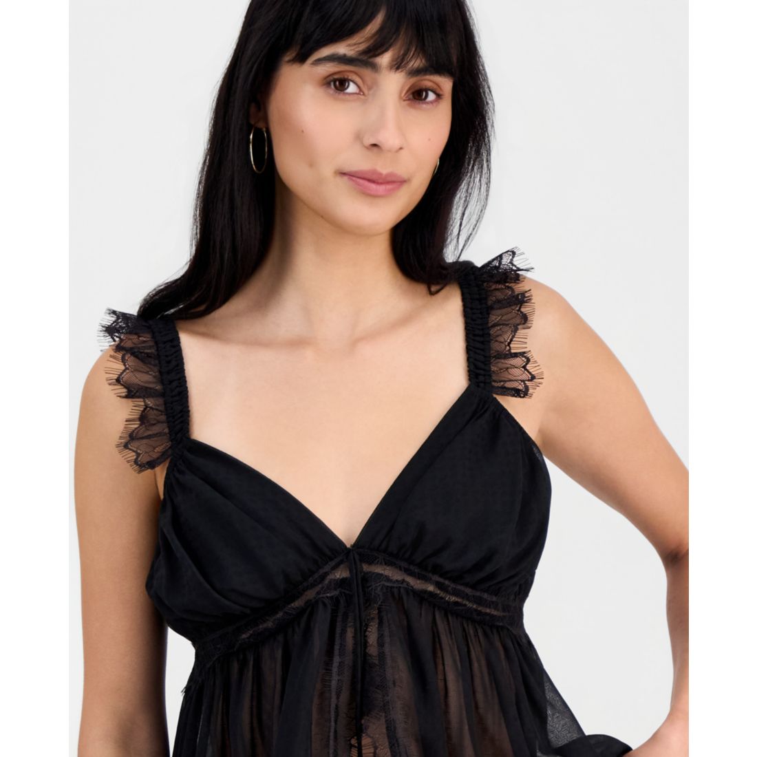 Women's Lace-Trim Handkerchief-Hem Tank Top, Macy's Exclusive