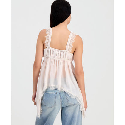 Women's Lace-Trim Handkerchief-Hem Tank Top, Macy's Exclusive