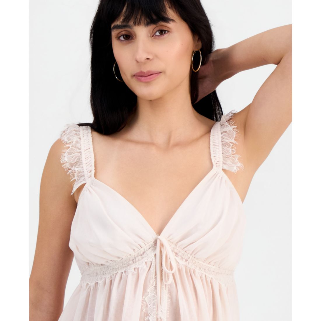 Women's Lace-Trim Handkerchief-Hem Tank Top, Macy's Exclusive