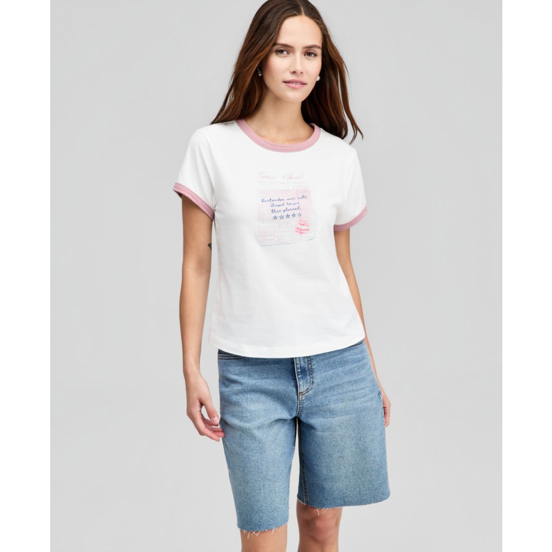 And Now This Women's Graphic Ringer T-Shirt, Macy's Exclusive
