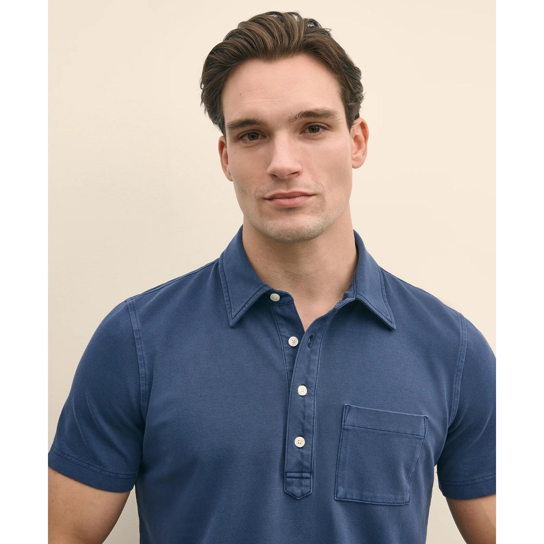 The Vintage Short-Sleeve Garment Dyed Polo Shirt
