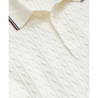 Cable Knit Archive Tennis Polo in Supima Cotton