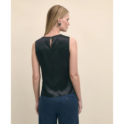 Sleeveless Shell in Washable Silk