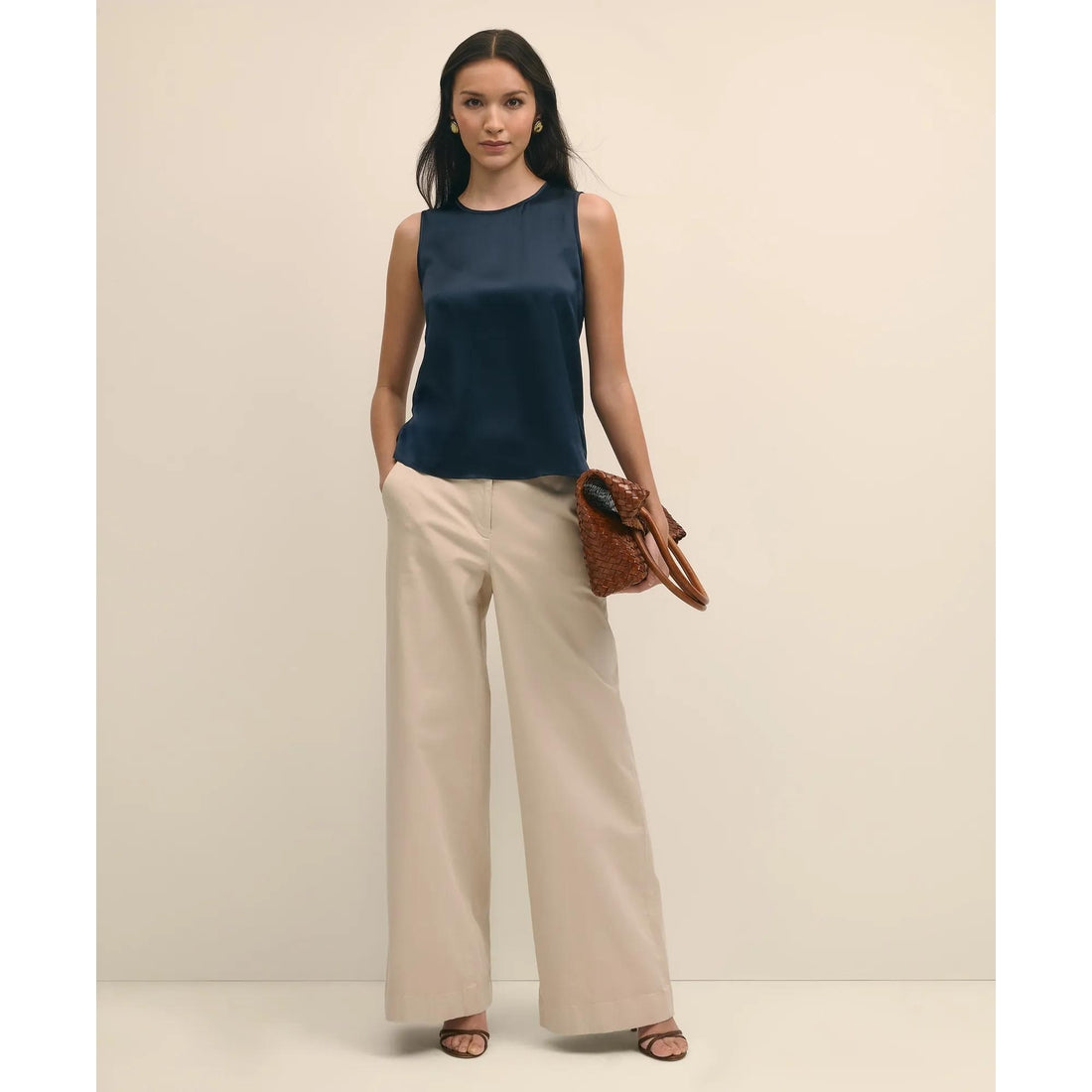 Sleeveless Shell in Washable Silk
