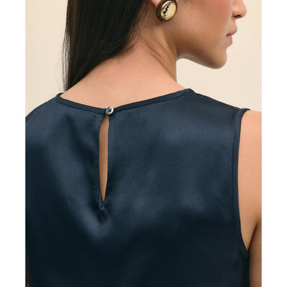 Sleeveless Shell in Washable Silk