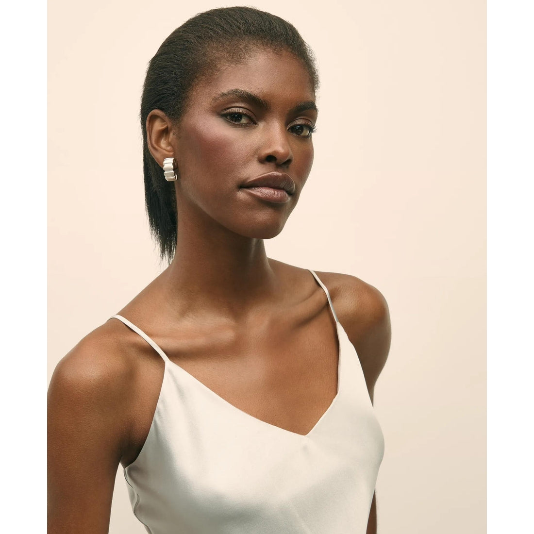 V-Neck Camisole in Washable Silk Charmeuse