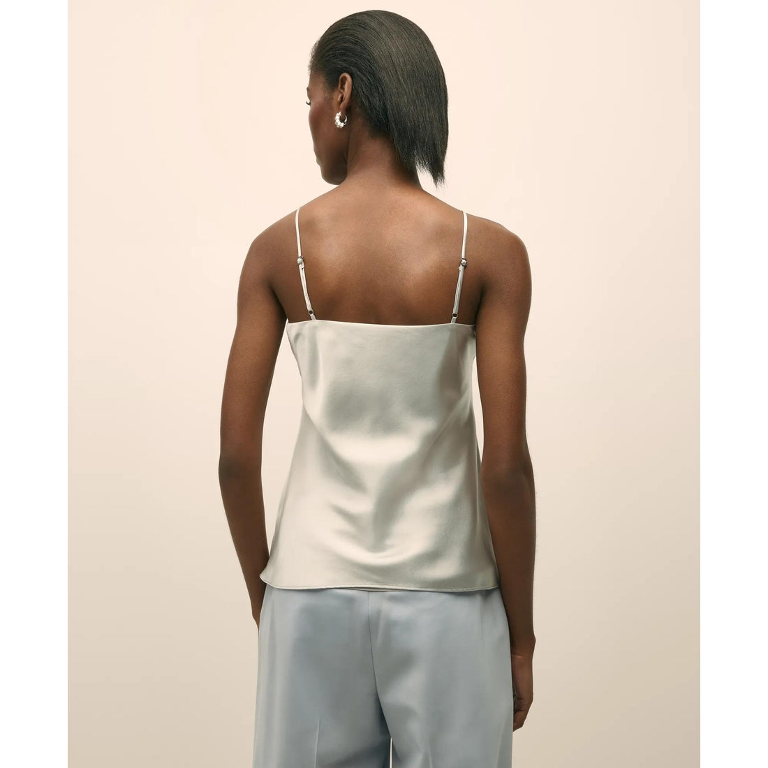 V-Neck Camisole in Washable Silk Charmeuse