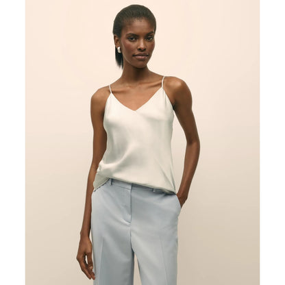 V-Neck Camisole in Washable Silk Charmeuse