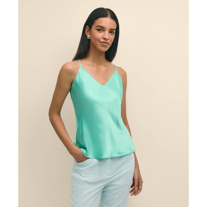 V-Neck Camisole in Washable Silk Charmeuse