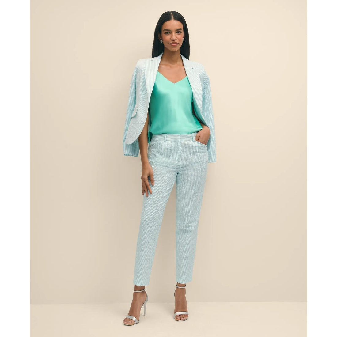 V-Neck Camisole in Washable Silk Charmeuse