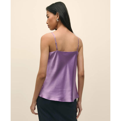 V-Neck Camisole in Washable Silk Charmeuse