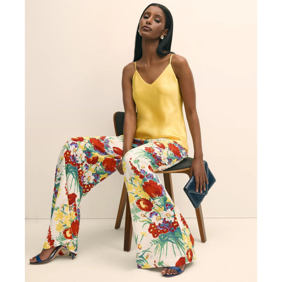 V-Neck Camisole in Washable Silk Charmeuse