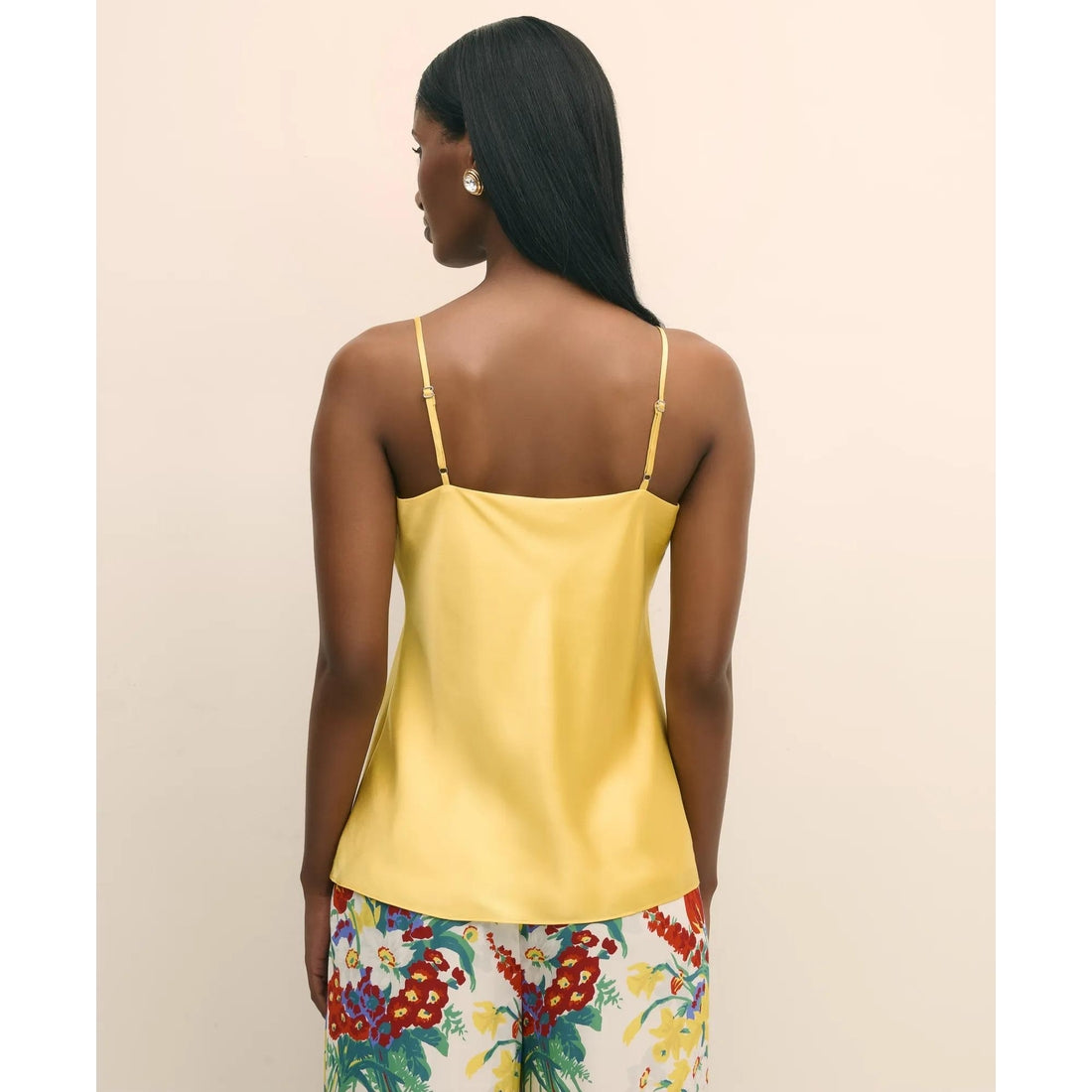 V-Neck Camisole in Washable Silk Charmeuse
